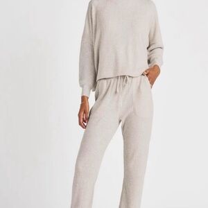 SPLENDID Alina Waffle Sweatshirt & Conley Waffle Jogger